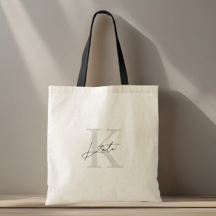 Modern Monogram Bridesmaid Tote Bag
