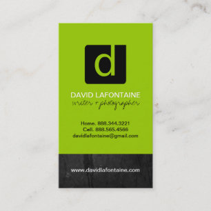 Modern Monogram Business Card