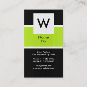 Modern Monogram Business Card