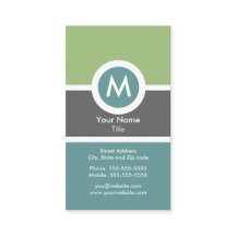 Modern Monogram Business Card