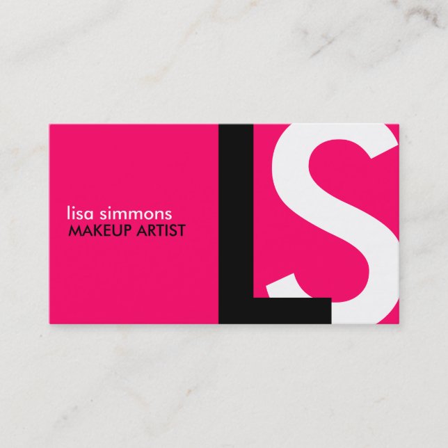 Modern Monogram Business Cards (Front)