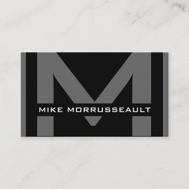 Modern Monogram Business Cards (Front)