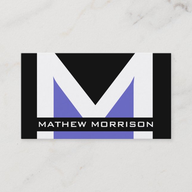 Modern Monogram Business Cards (Front)