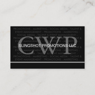 Modern Monogram Business Cards