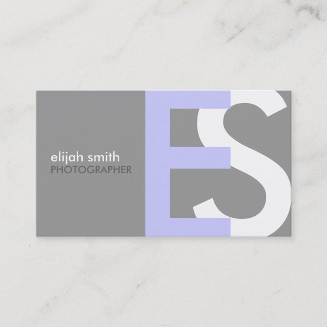 Modern Monogram Business Cards (Front)