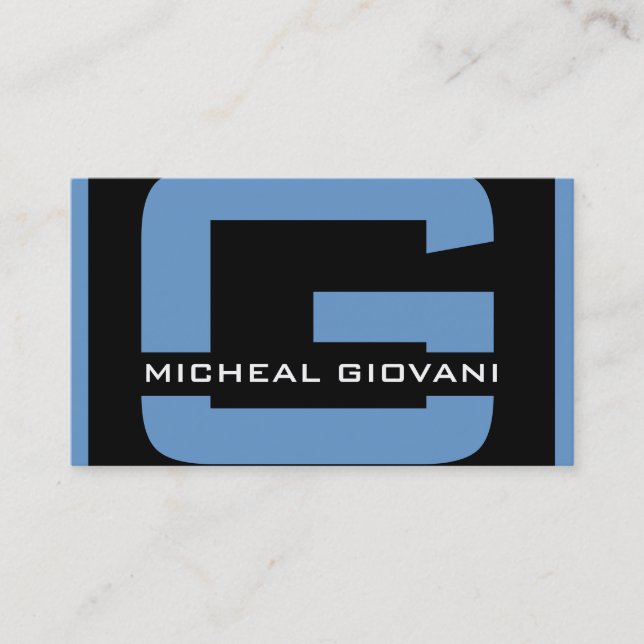 Modern Monogram Business Cards (Front)