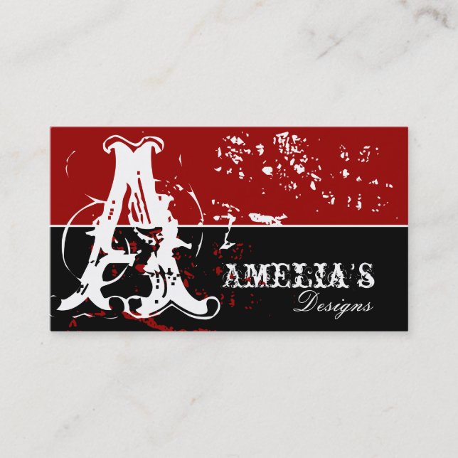 Modern Monogram Business Cards (Front)