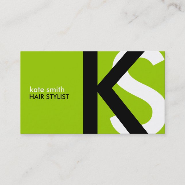 Modern Monogram Business Cards (Front)