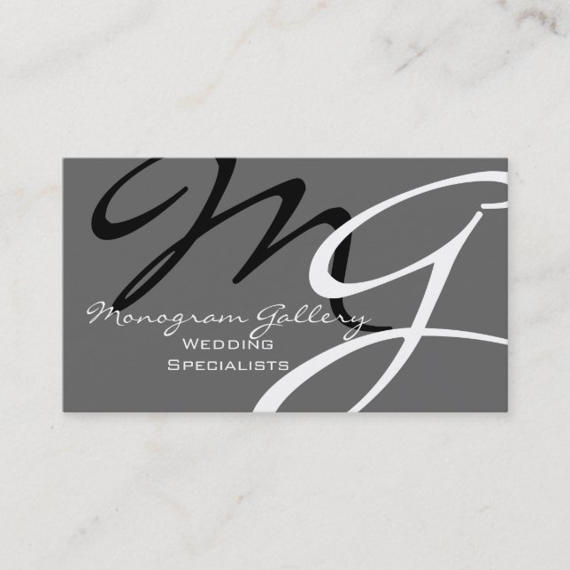 Modern Monogram Business Cards Template (Front)