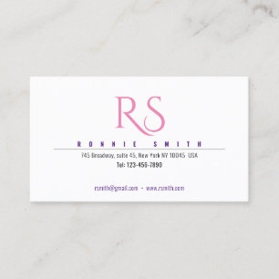 Modern Monogram Calling Card