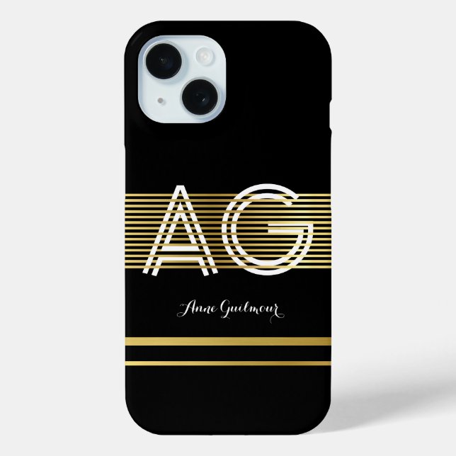 modern monogram Case-Mate iPhone case (Back)