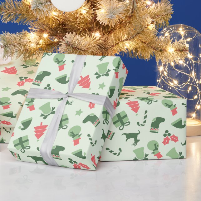 Modern Monogram Classic Geometric Bridal Shower Wrapping Paper (Holidays)