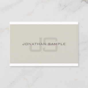 Modern Monogram Clean Professional Plain Luxury Business Card