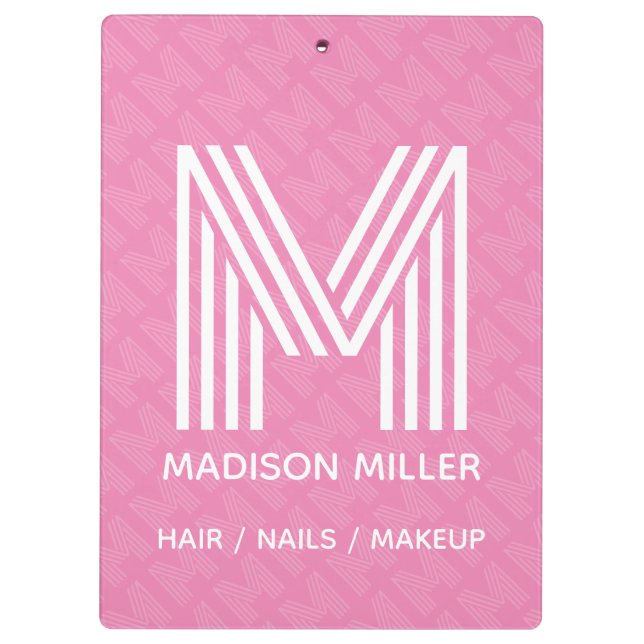 Modern Monogram Clipboard (Back)