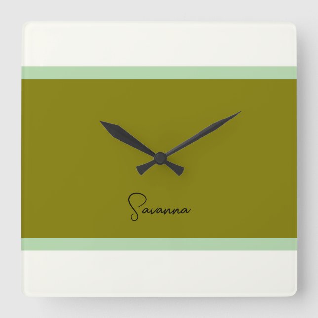 Modern Monogram Clock (Front)