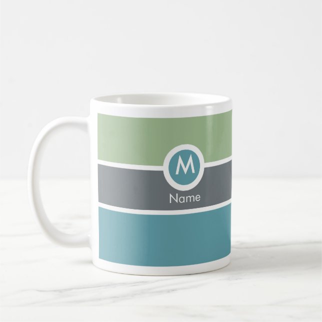 Modern Monogram Coffee Mug (Left)