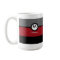 Modern Monogram Coffee Mug - Black, Red, Grey