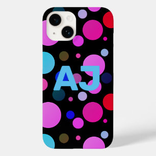 Modern Monogram Colourful Polka Dot Case-Mate iPhone 14 Case