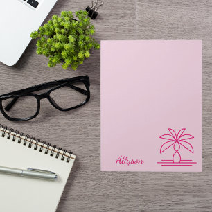 Modern Monogram Colourful Stylish Pink Notepad