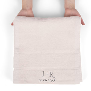 Modern Monogram couple wedding gift Wedding cover  Fleece Blanket