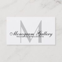 Modern Monogram Customisable Business Card