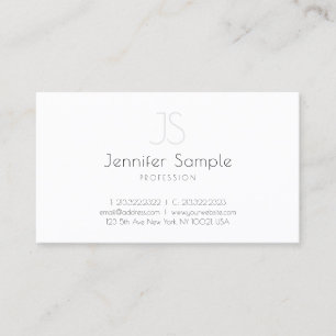 Modern Monogram Design Elite Minimalist Plain Luxe Business Card