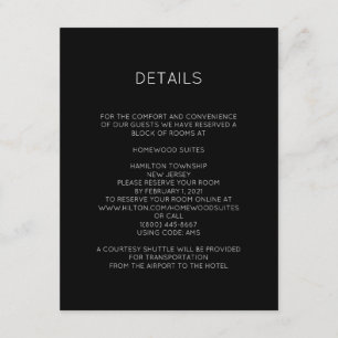 Modern Monogram Details Card