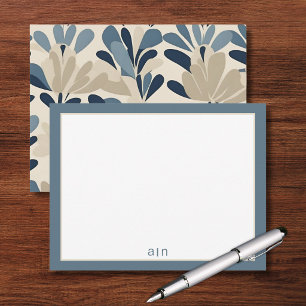 Modern Monogram Dusty Blue Card