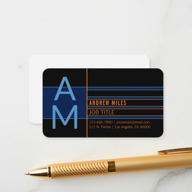 Modern Monogram & Editable Shapes & Colours Enclosure Card (Front/Back In Situ)