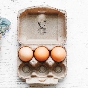 Modern Monogram Egg Carton Self-inking Stamp