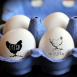 Modern monogram Egg Stamp<br><div class="desc">Personalized egg stamps for your homestead or family farm with beautiful chicken / duck illustrations and monograms or information in farmhouse font. These stamps are designed to be used with the handle for better application and we have not included the ink as it is up to you to choose one...</div>