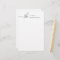 Modern Monogram Elegant Calligraphy Personalised