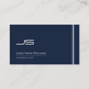 Modern Monogram Elegant Minimalist Simple Business Card