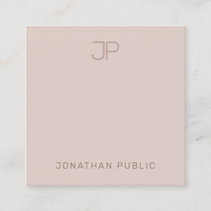 Modern Monogram Elegant Simple Template Trendy Square Business Card