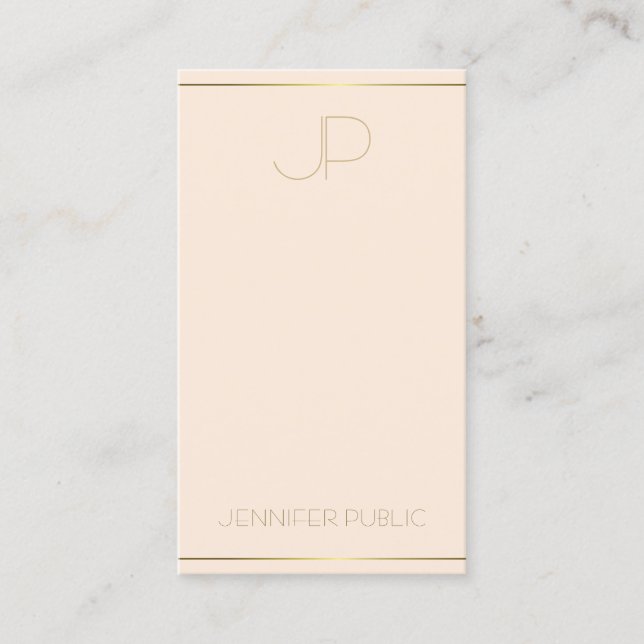 Modern Monogram Elegant Template Professional Business Card (Front)