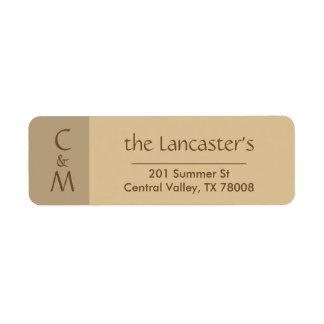 Modern Monogram Family  - Return Address Labels