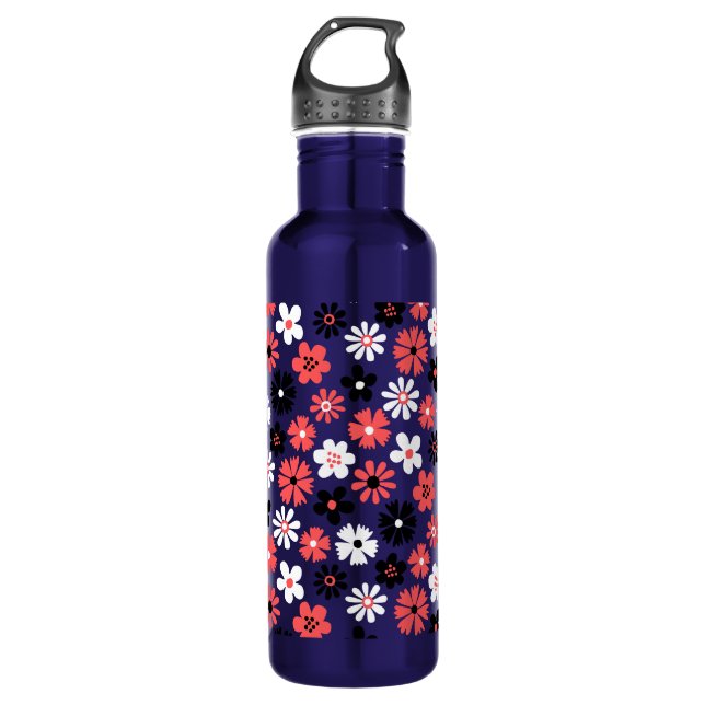  Modern Monogram  Floral Pattern 710 Ml Water Bottle (Front)