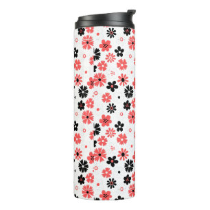 Modern Monogram Floral Thermal Tumbler