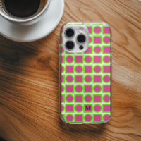 Modern Monogram Fuchsia Green Geometric