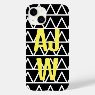 Modern Monogram Geometric Pattern  Case-Mate iPhone 14 Case