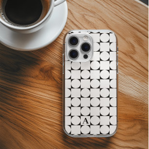 Modern Monogram Geometric Trendy iPhone 16 Case