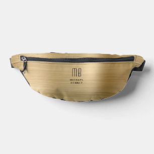 Modern Monogram Gold Bum Bags