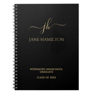 Modern Monogram Graduate Notebook