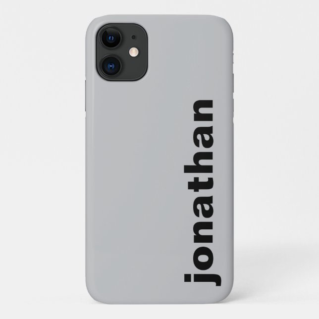 Modern Monogram Grey Case-Mate iPhone Case (Back)