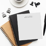 Modern Monogram Grey From The Desk of Stationery Notepad<br><div class="desc">Simple grey personalised From The Desk Of notepad. Room for reminders,  quick notes and lists for keeping on course.</div>
