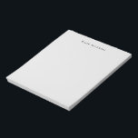 Modern Monogram Grey Stationery Simple Notepad<br><div class="desc">Simple grey personalised notepad. Room for reminders,  quick notes and lists for keeping on course.</div>