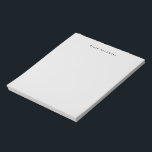 Modern Monogram Grey Stationery Simple Notepad<br><div class="desc">Simple grey personalised notepad. Room for reminders,  quick notes and lists for keeping on course.</div>