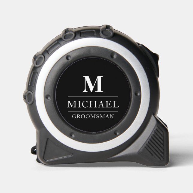 Modern Monogram Groomsmen Gifts Stylish Best Man 1 (Front)