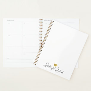 Modern Monogram Handwritten Script Name  Planner