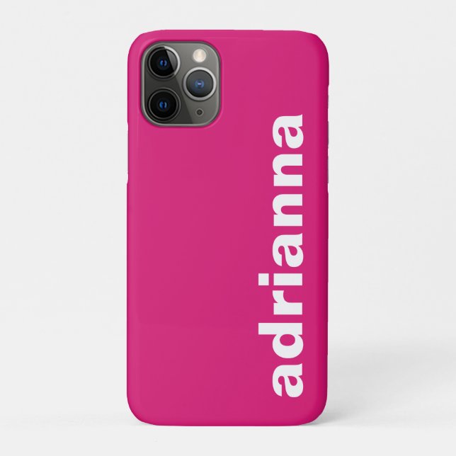 Modern Monogram Hot Pink Case-Mate iPhone Case (Back)
